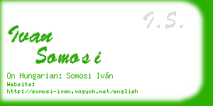 ivan somosi business card